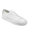 Santoni Men's White Lace-Up Low-Top Sneakers