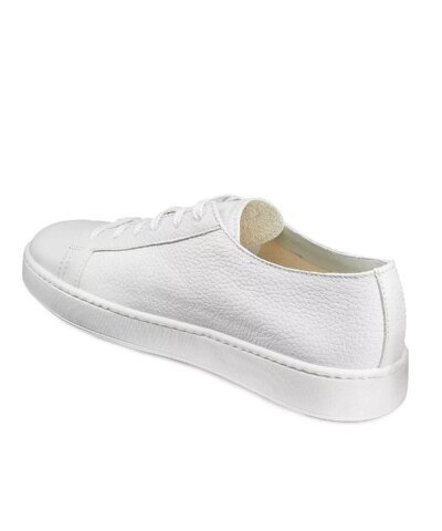 Santoni Men's White Lace-Up Low-Top Sneakers