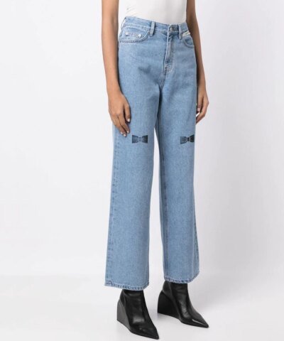 Kimhekim High-Rise Straight-Leg Jeans