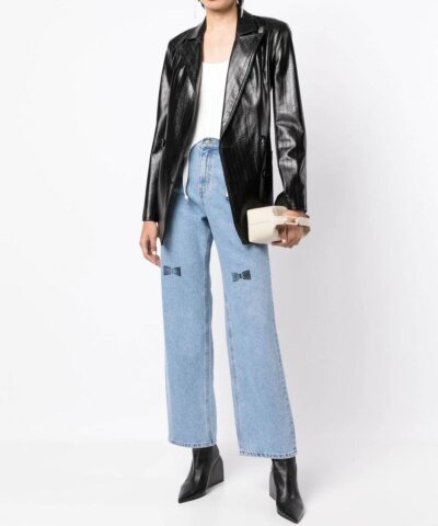 Kimhekim High-Rise Straight-Leg Jeans