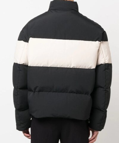 Emporio Armani Men's Blue Logo-Embroidered Puffer Jacket