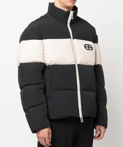 Emporio Armani Men's Blue Logo-Embroidered Puffer Jacket