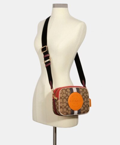Coach Dempsey Camera Bag In Signature Jacquard With Stripe And Coach Patch