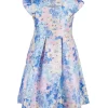 Bonnie Jean Toddler Girls Floral-Print Cap-Sleeve Dress