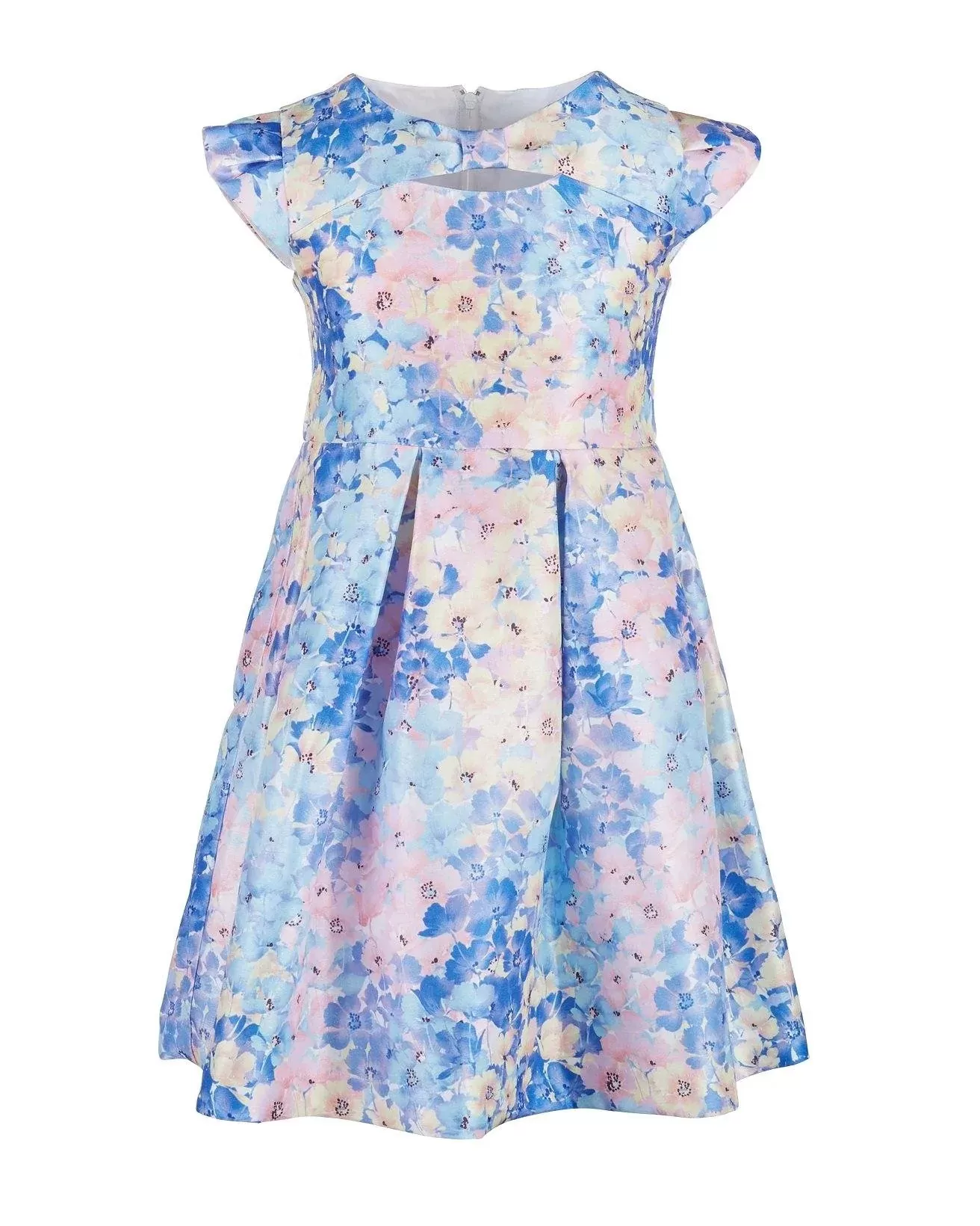 Bonnie Jean Toddler Girls Floral-Print Cap-Sleeve Dress