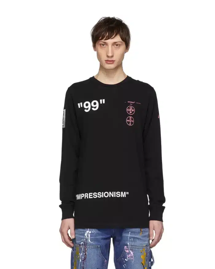 Off-White C/O Virgil Abloh Black Boat Long Sleeve T-Shirt