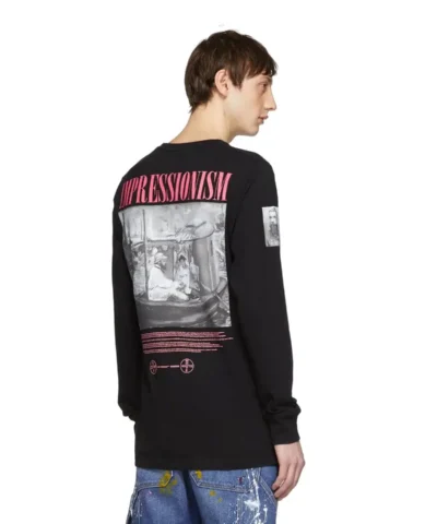 Off-White C/O Virgil Abloh Black Boat Long Sleeve T-Shirt