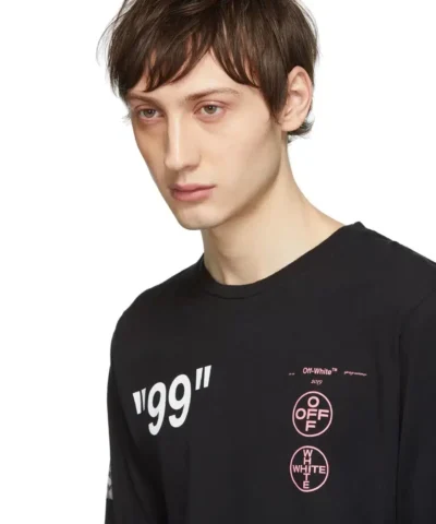 Off-White C/O Virgil Abloh Black Boat Long Sleeve T-Shirt