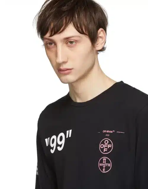 Off-White C/O Virgil Abloh Black Boat Long Sleeve T-Shirt
