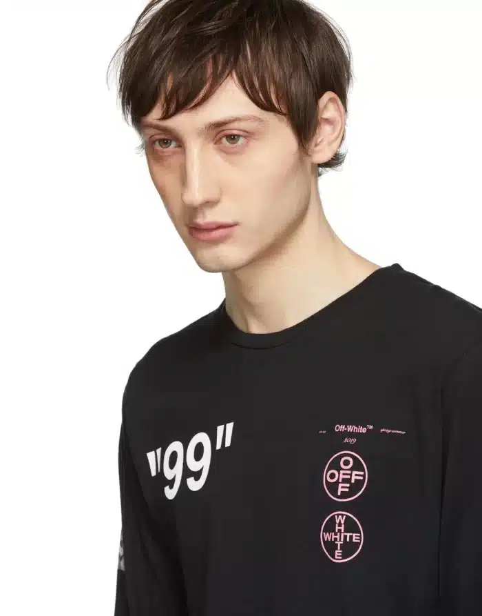 Off-White C/O Virgil Abloh Black Boat Long Sleeve T-Shirt