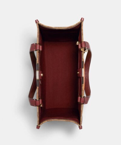 Coach Dempsey Tote In Signature Jacquard With Stripe And Coach Patch