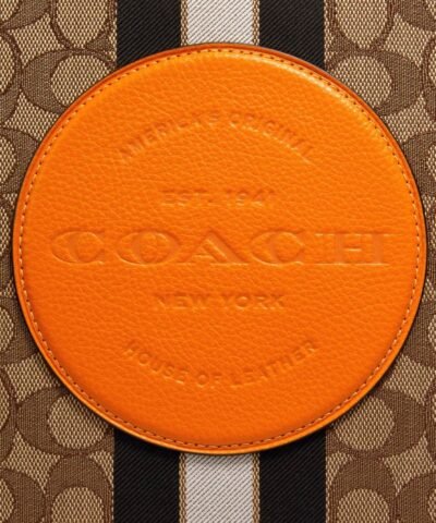 Coach Dempsey Tote In Signature Jacquard With Stripe And Coach Patch
