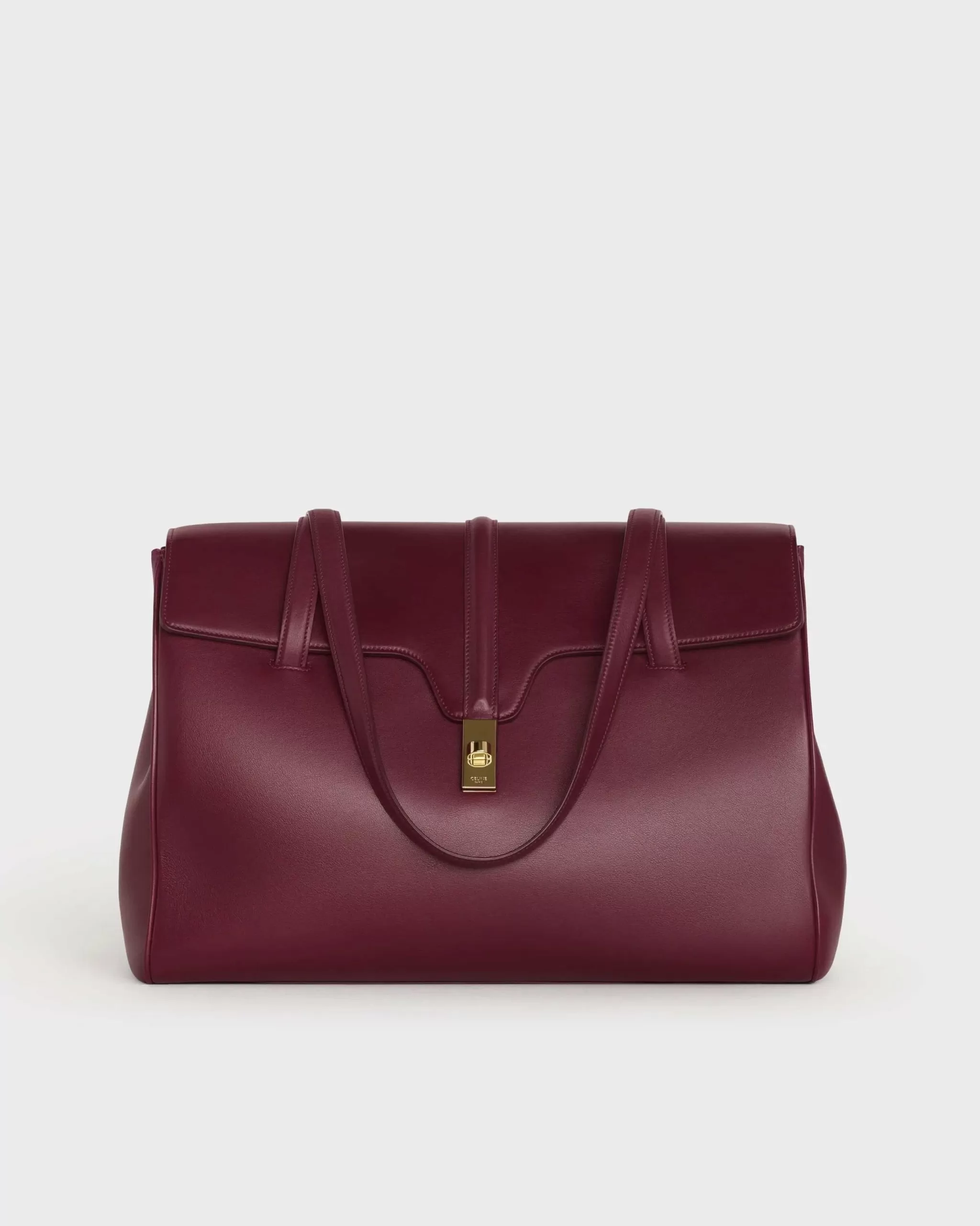 Celine Large Soft 16 Bag In Smooth Calfskin In Light Burgundy