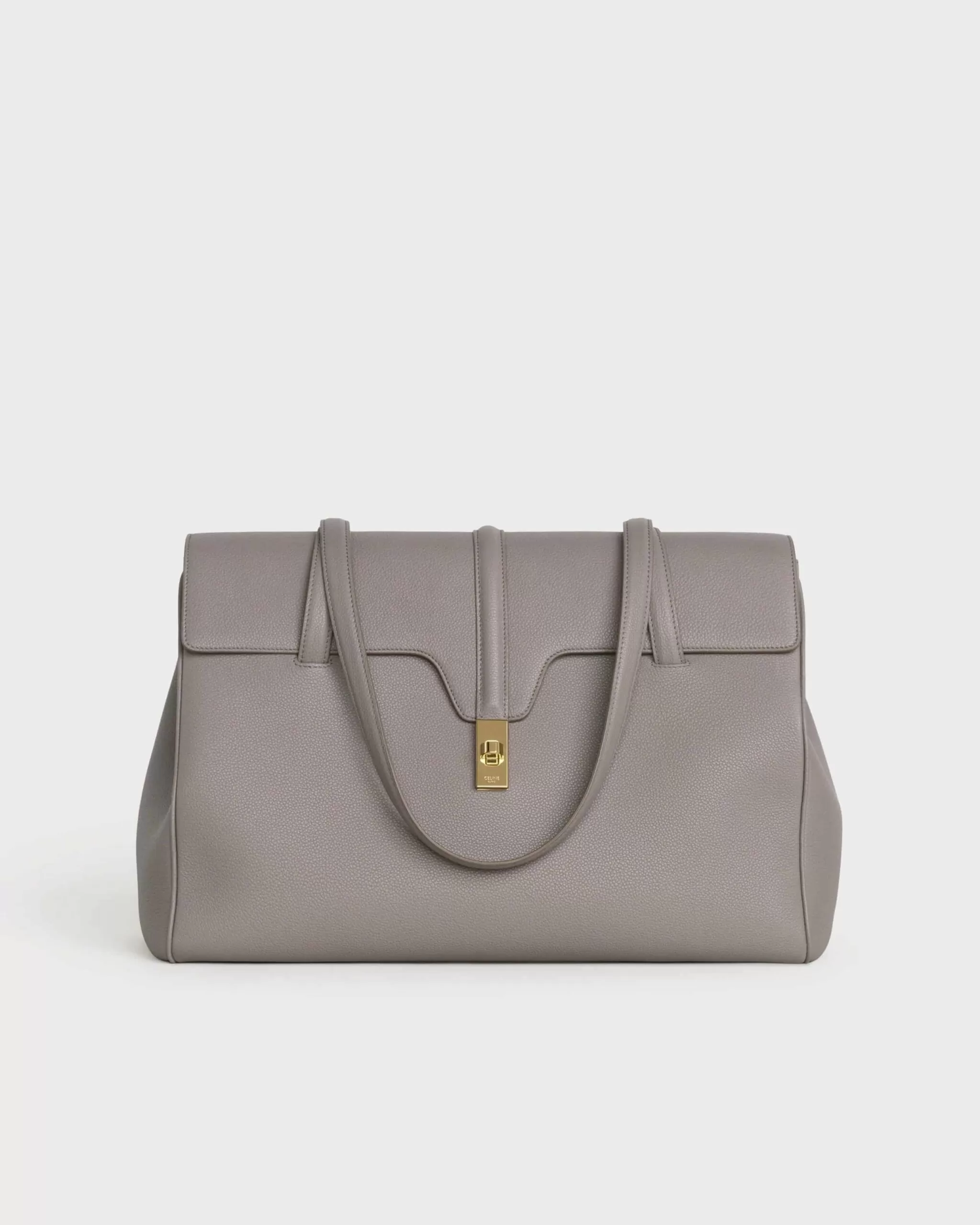 Celine Large Soft 16 Bag In Smooth Calfskin In Pebble