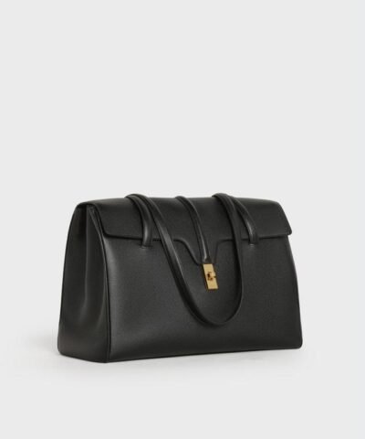 Celine Large Soft 16 Bag In Smooth Calfskin In Black