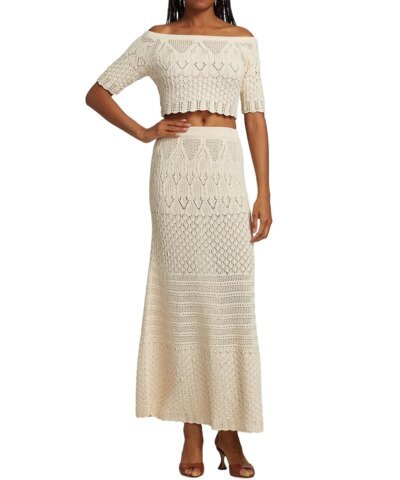 Ba & Sh Jena Cotton Knit Midi-Skirt