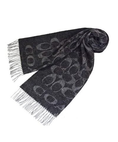 Coach Signature Oversized Muffler. Black / Grey