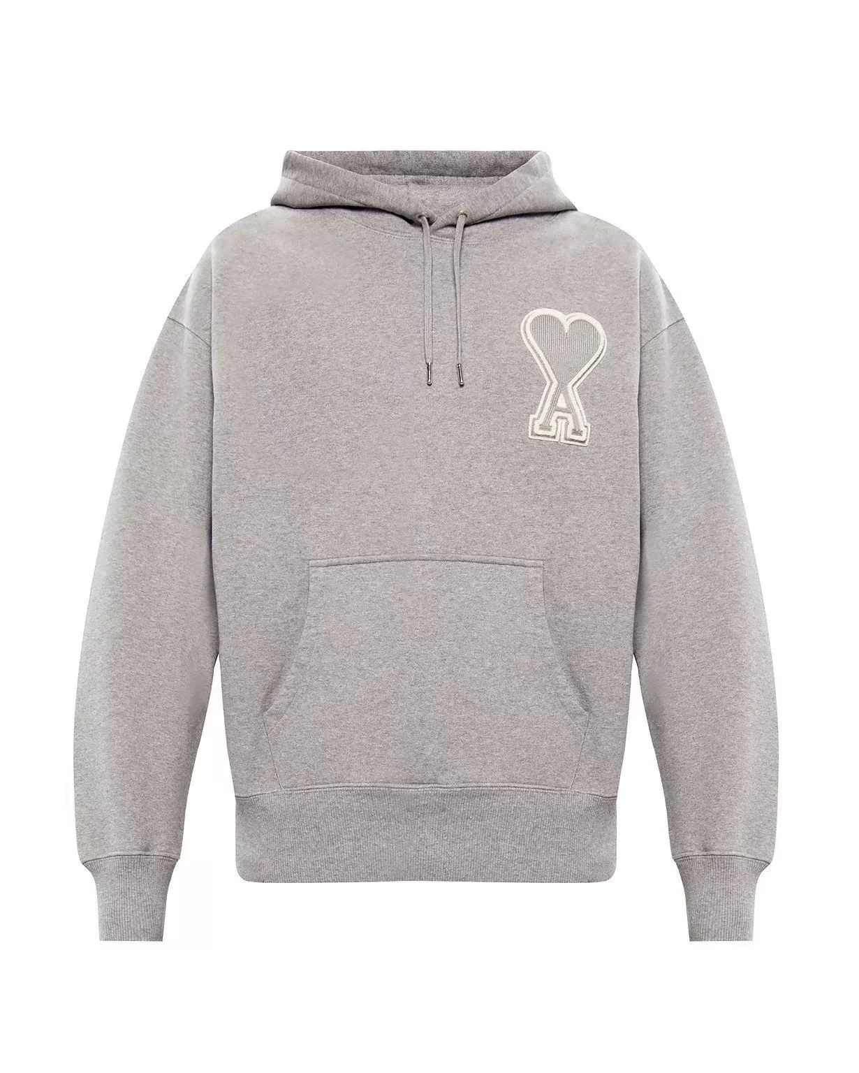 AMI Men's Grey De Coeur Hoodie