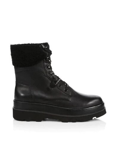 Ash Siberia Faux Fur & Leather Combat Boots