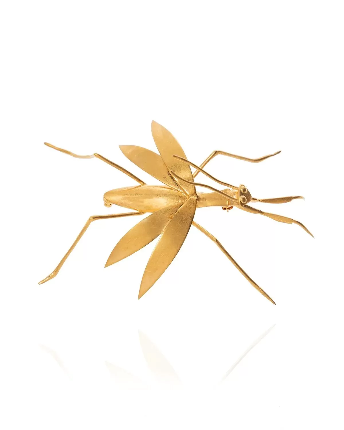 Loewe Metallic Brass Brooch Gold