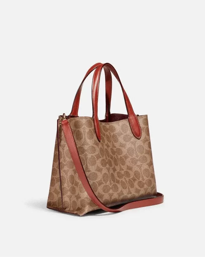 Coach Willow Tote 24 In Signature Canvas