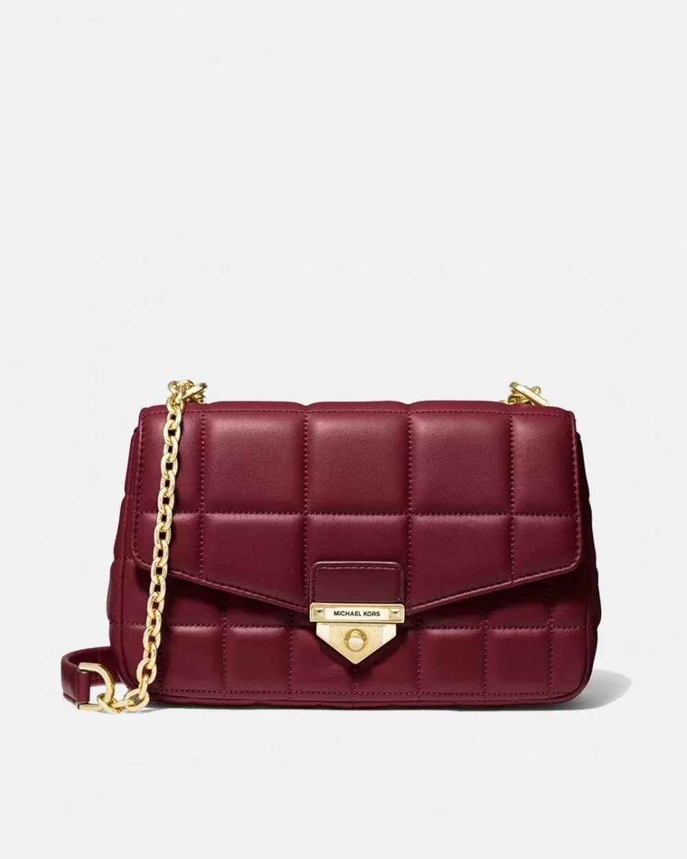 Michael Kors SoHo Large Quilted Leather Shoulder Bag, Red