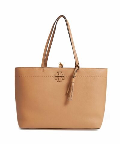 Tory Burch McGraw Leather Tote, Dk Tiramisu