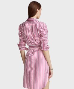 Polo Ralph Lauren Belted Striped Shirt Dress