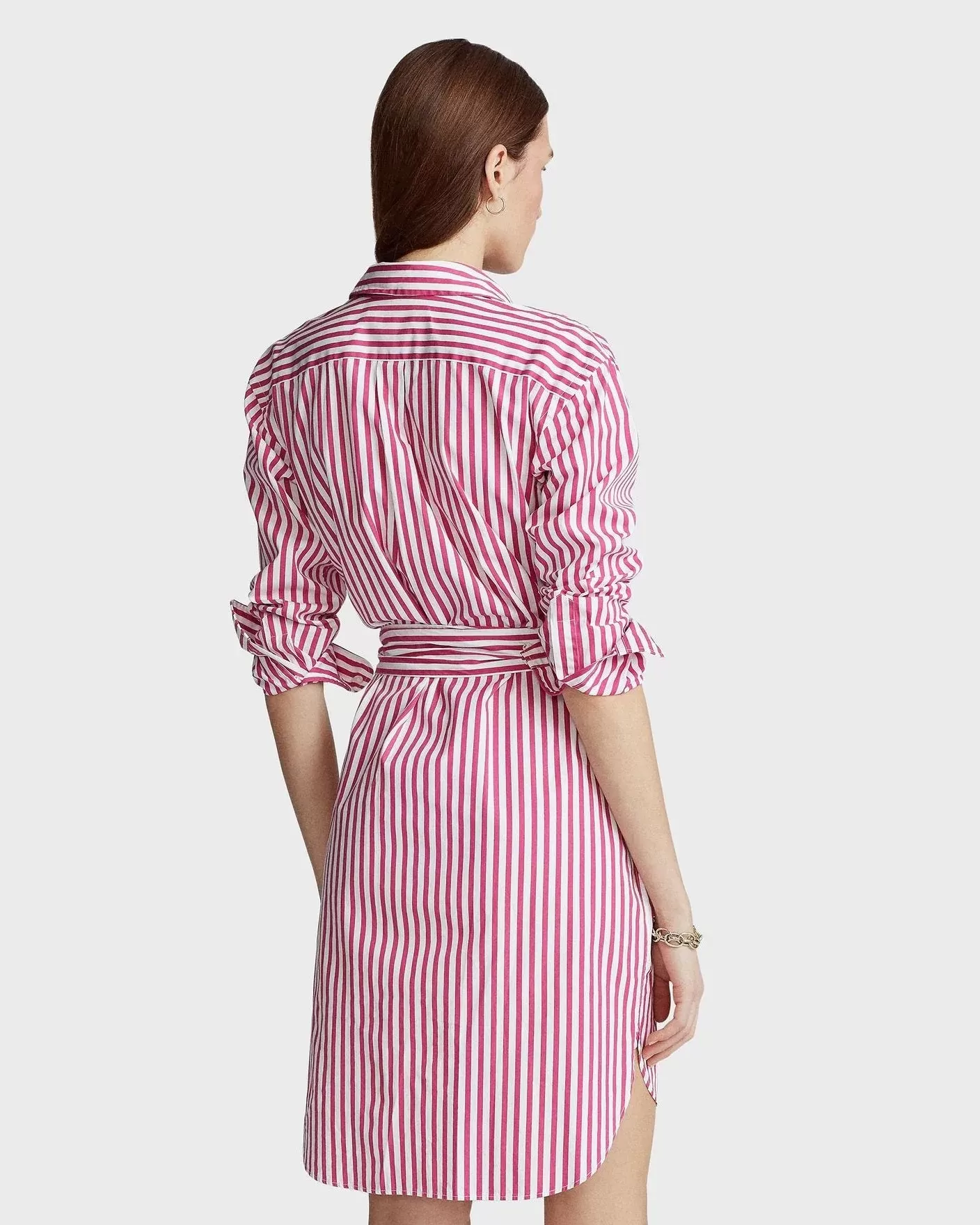 Polo Ralph Lauren Belted Striped Shirt Dress