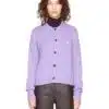 Acne Studios Lilac-Purple Patch Crewneck Cardigan