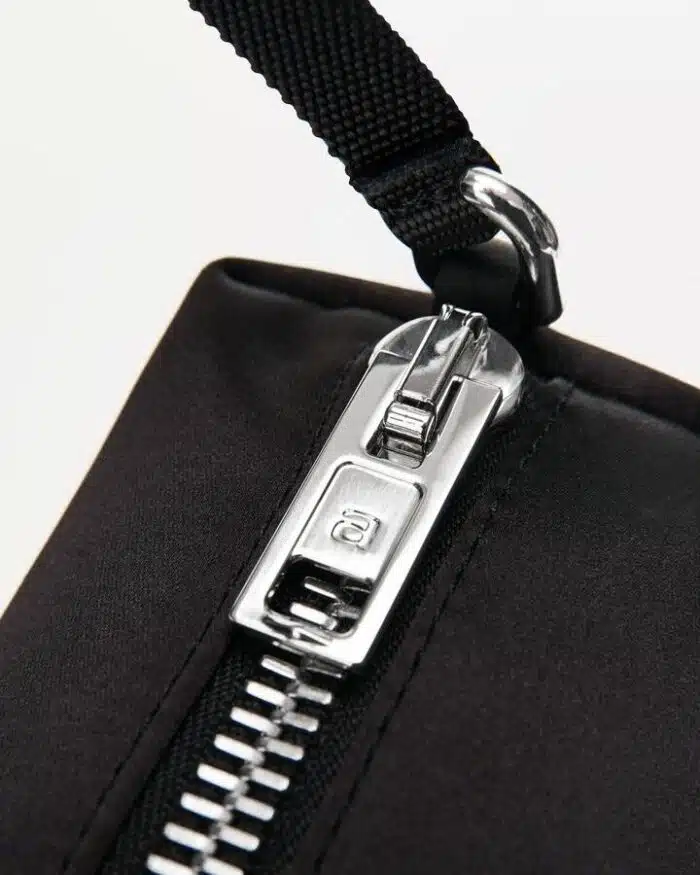 Alexander Wang Heiress Satin Pouch With Crystal Logo, Black