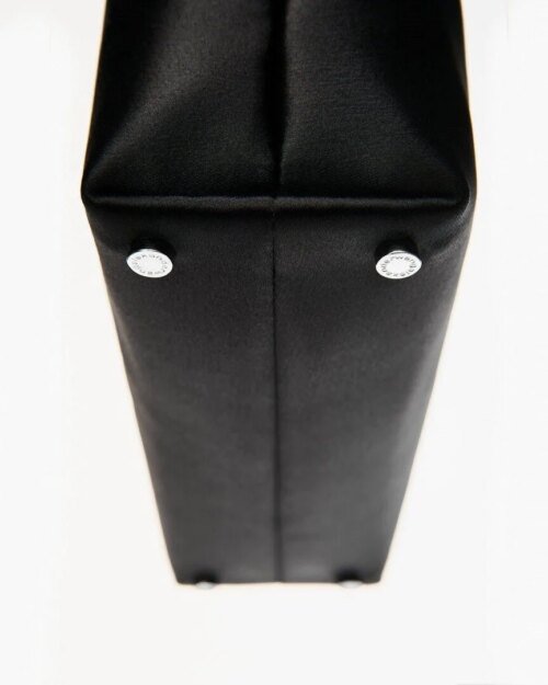 Alexander Wang Heiress Satin Pouch With Crystal Logo, Black