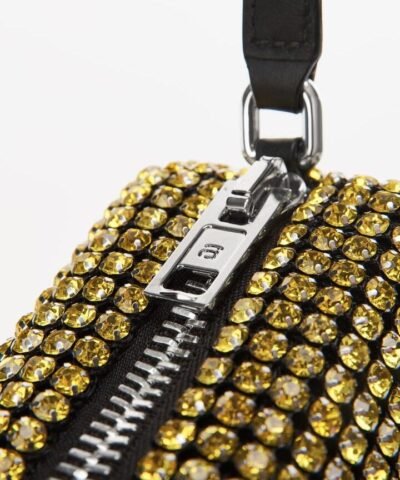 Alexander Wang Heiress Rhinestone Pouch, Lemon