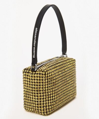 Alexander Wang Heiress Rhinestone Pouch, Lemon
