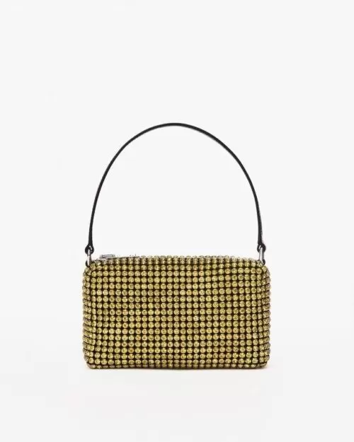 Alexander Wang Heiress Rhinestone Pouch, Lemon