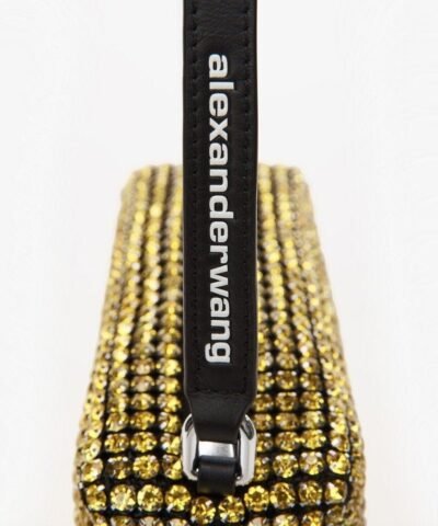 Alexander Wang Heiress Rhinestone Pouch, Lemon