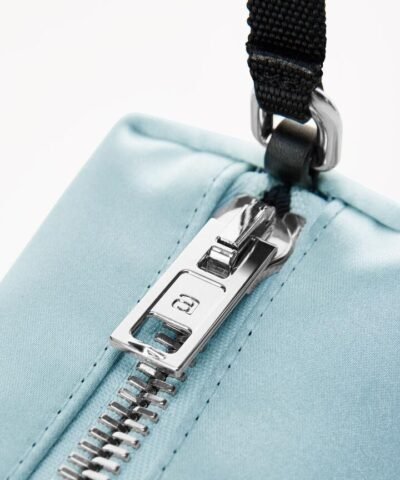Alexander Wang Heiress Satin Pouch With Crystal Logo, Blue