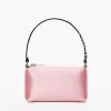 Alexander Wang Heiress Satin Pouch With Crystal Logo, Pink