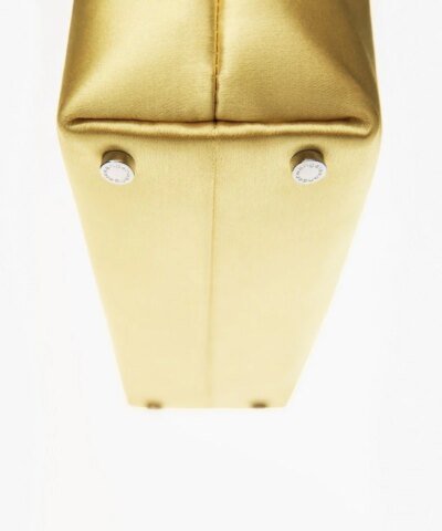 Alexander Wang Heiress Satin Pouch With Crystal Logo, Yellow