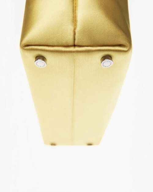 Alexander Wang Heiress Satin Pouch With Crystal Logo, Yellow