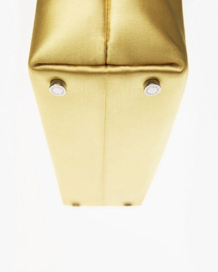 Alexander Wang Heiress Satin Pouch With Crystal Logo, Yellow