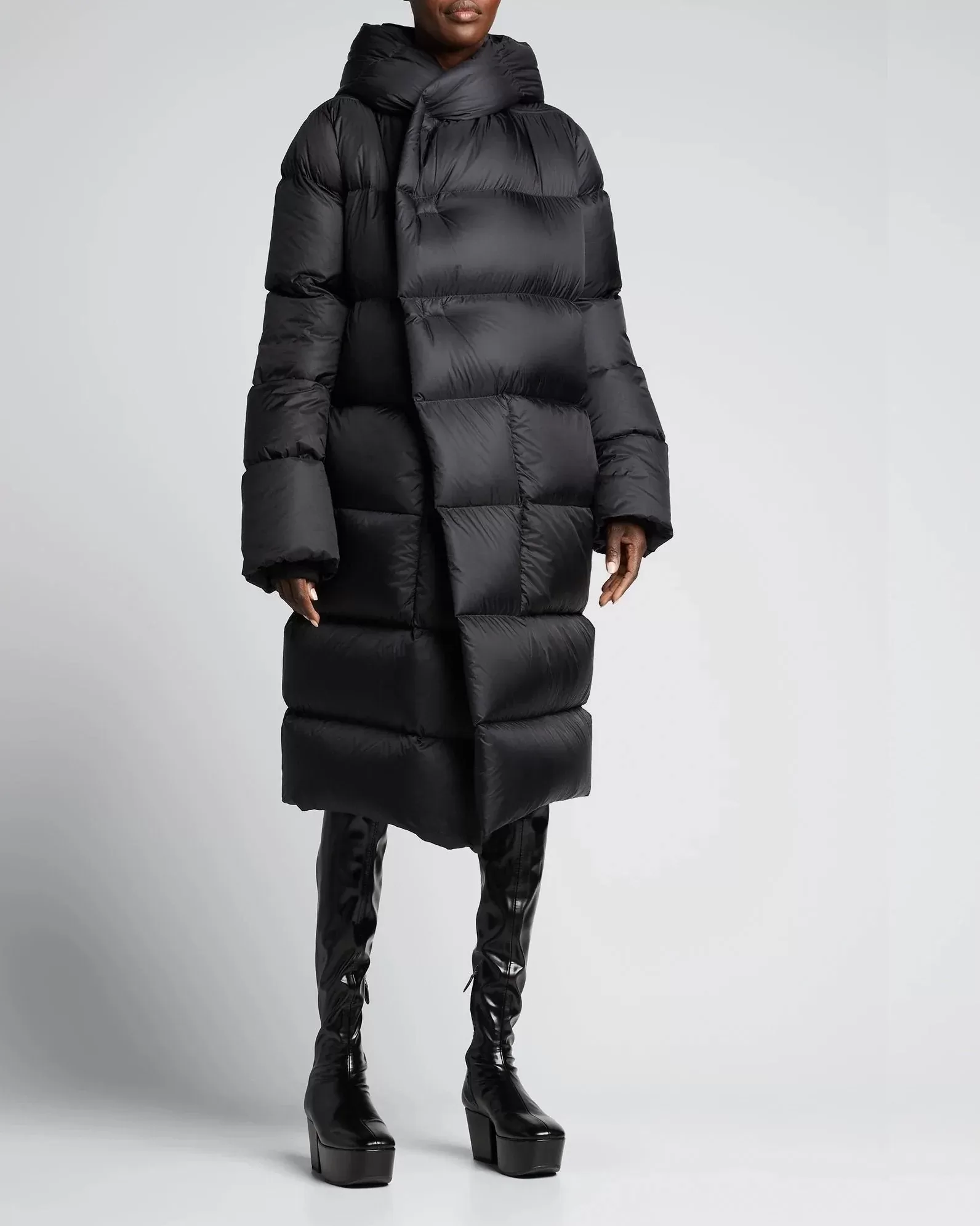 Rick Owens Hooded Long Puffer Coat