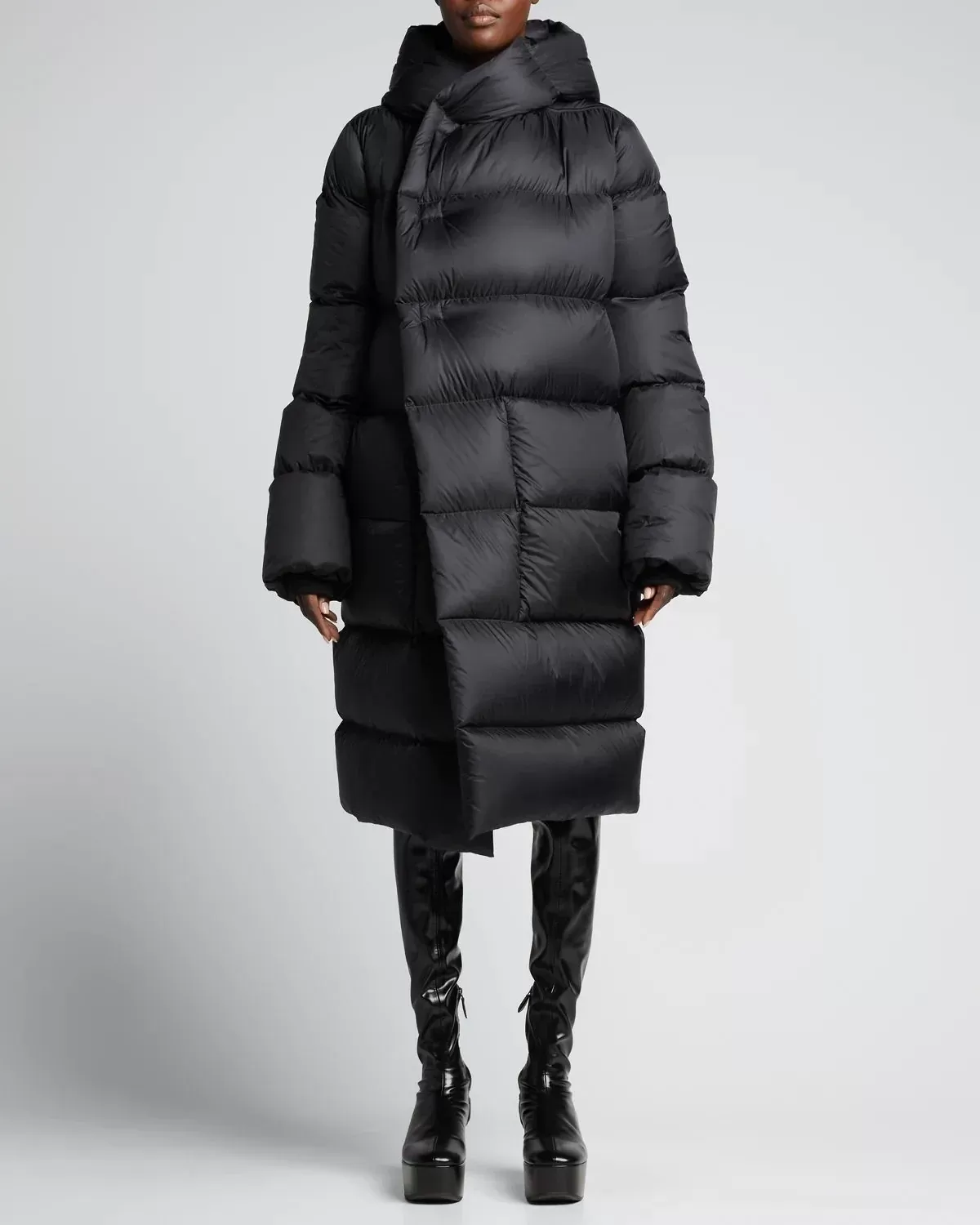 Rick Owens Hooded Long Puffer Coat