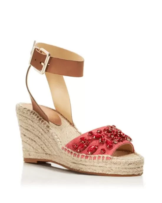 IVANKA TRUMP Open Toe Platform Wedge Espadrille Sandals - Dona