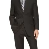 IZOD Two-Button Black Solid Suit