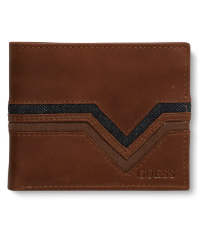GUESS Ian Denim Double Billfold Wallet