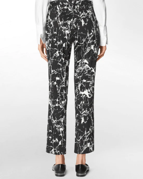 Calvin Klein Women's Slim Leg Marble Print Ankle Pants-CALVIN KLEIN-Fashionbarn shop