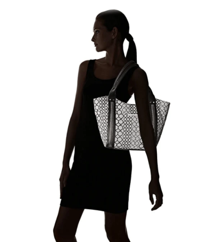 Nine West Track-Tion Action Tote Black White - Fashionbarn shop - 6