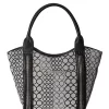 Nine West Track-Tion Action Tote Black White