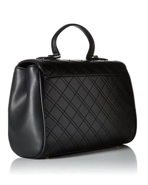 Calvin Klein Quilted Satchel Black / Gold